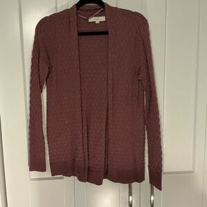 LOFT Women's Textured Mauve Cardigan